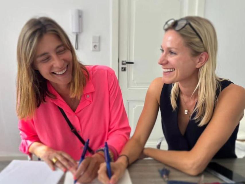Sandra Barda y su pareja, a una imagen de su perfil de Instagram.