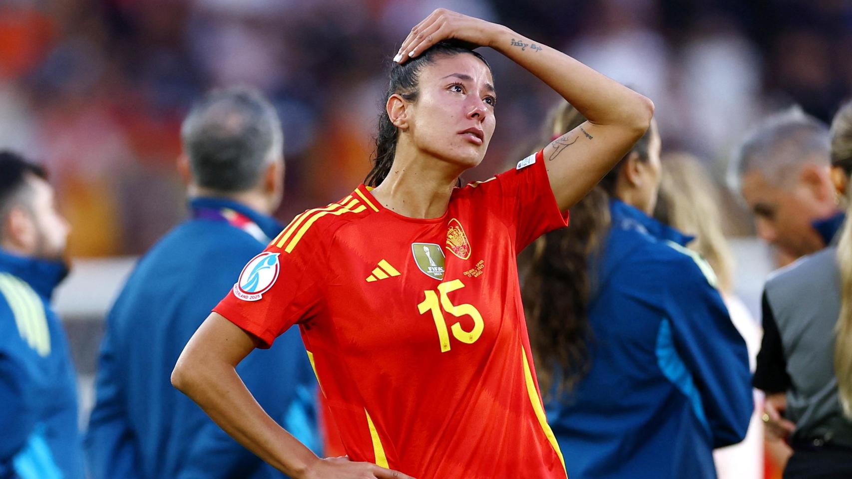 Las lágrimas de Leila Ouahabi tras la derrota en la tanda de penaltis