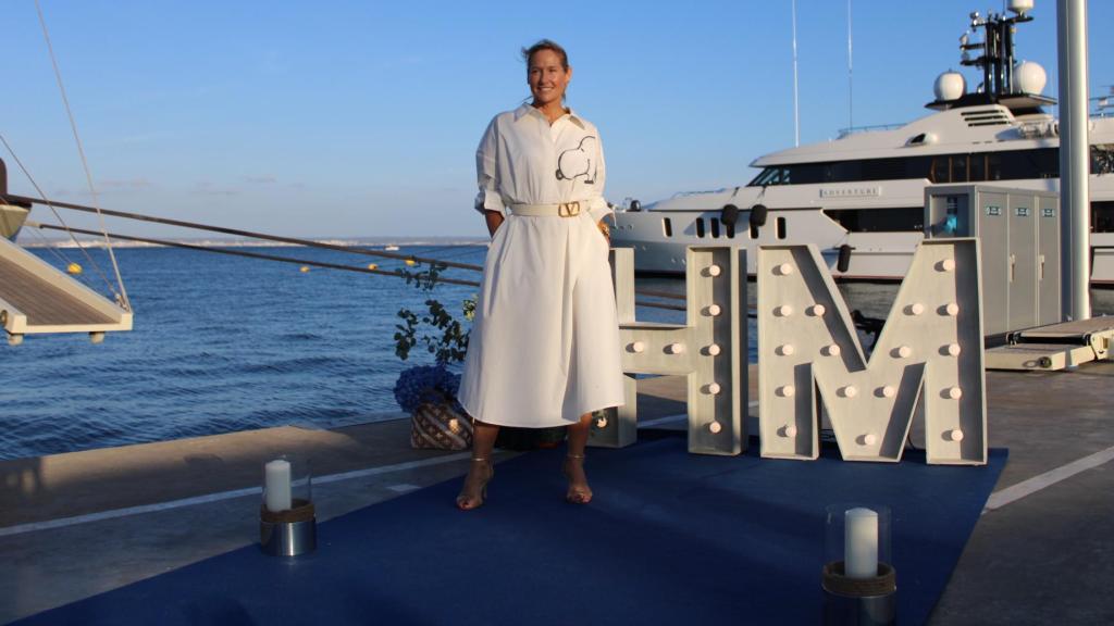 Fiona Ferrer en la parte exclusiva que se ha organizado en Mallorca.