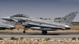Un caza Eurofighter español.