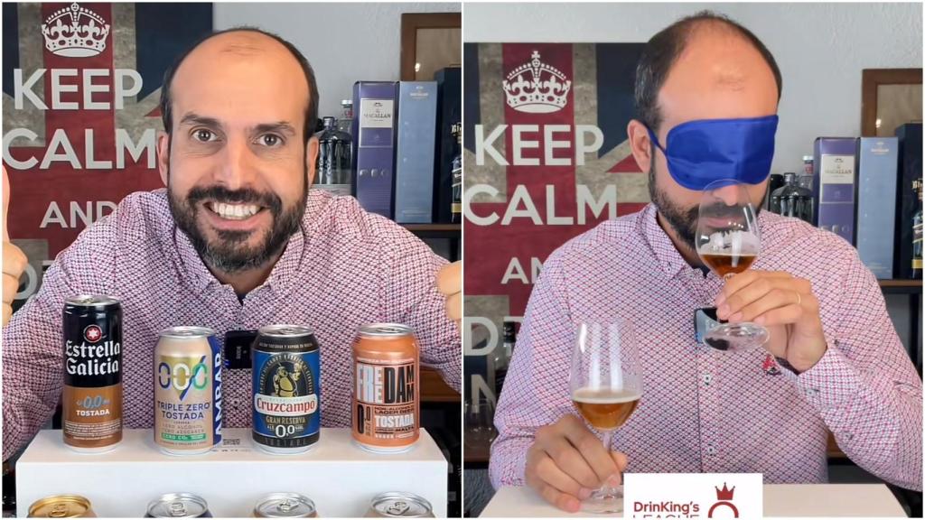 Sergio Estévez, probando cervezas sin alcohol