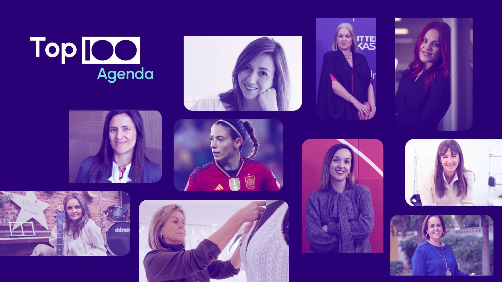 Montaje con 'Las Top 100' de la agenda semanal.