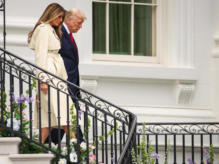 Melania y Donald Trump, en la Casa Blanca, en abril pasado.