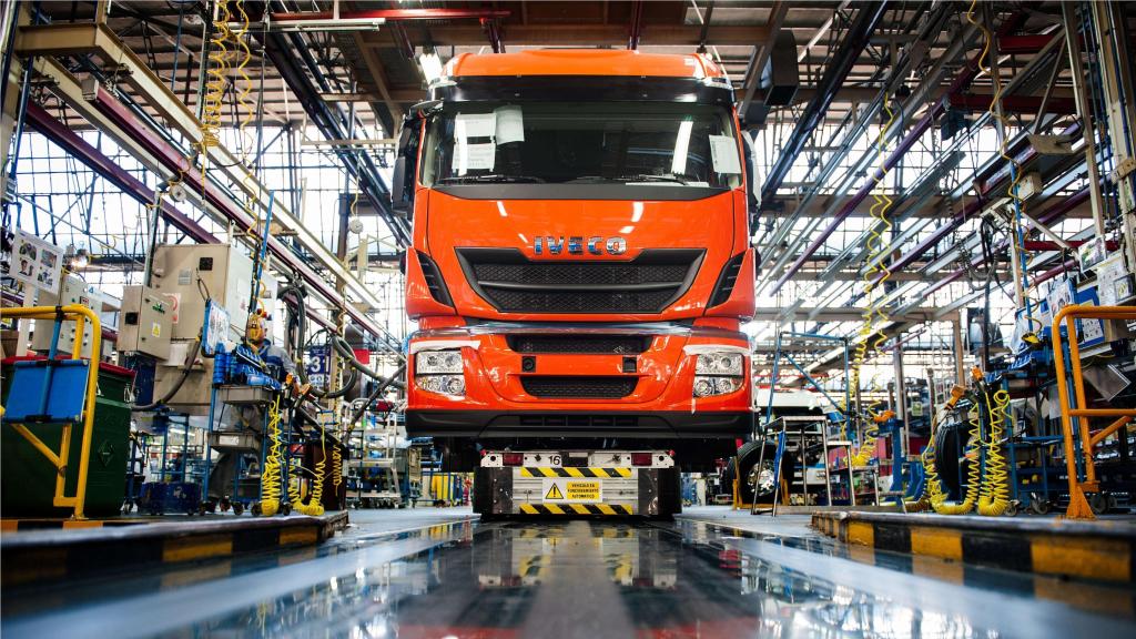 Vehículo industrial en la planta de Iveco en Madrid