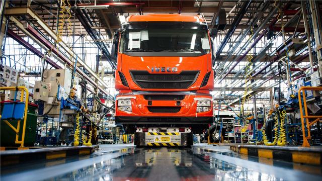Vehículo industrial en la planta de Iveco en Madrid