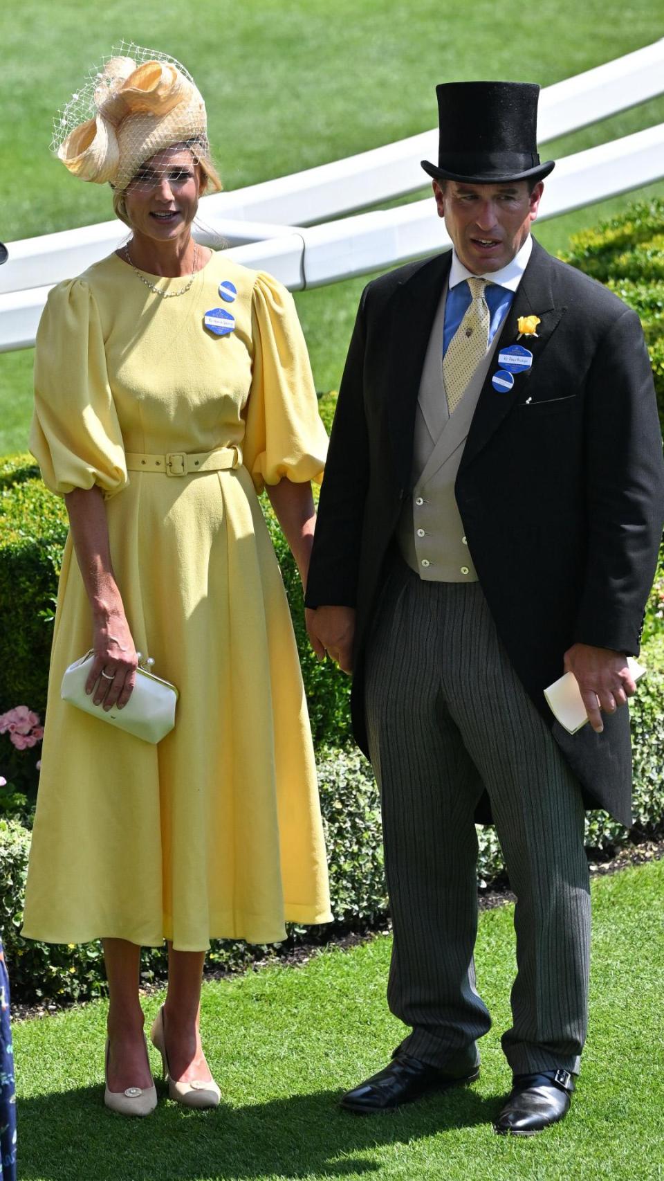 Peter Phillips y su prometida, Harriet Sperling, en Ascot Races, en Berkshire, el 19 de junio.
