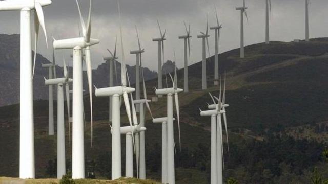 Un parque eólico de Galicia.