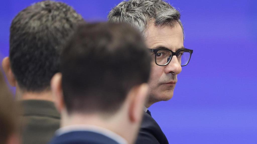El ministro de Justicia, Félix Bolaños, el pasado lunes en Moncloa durante el balance del curso político de Sánchez.