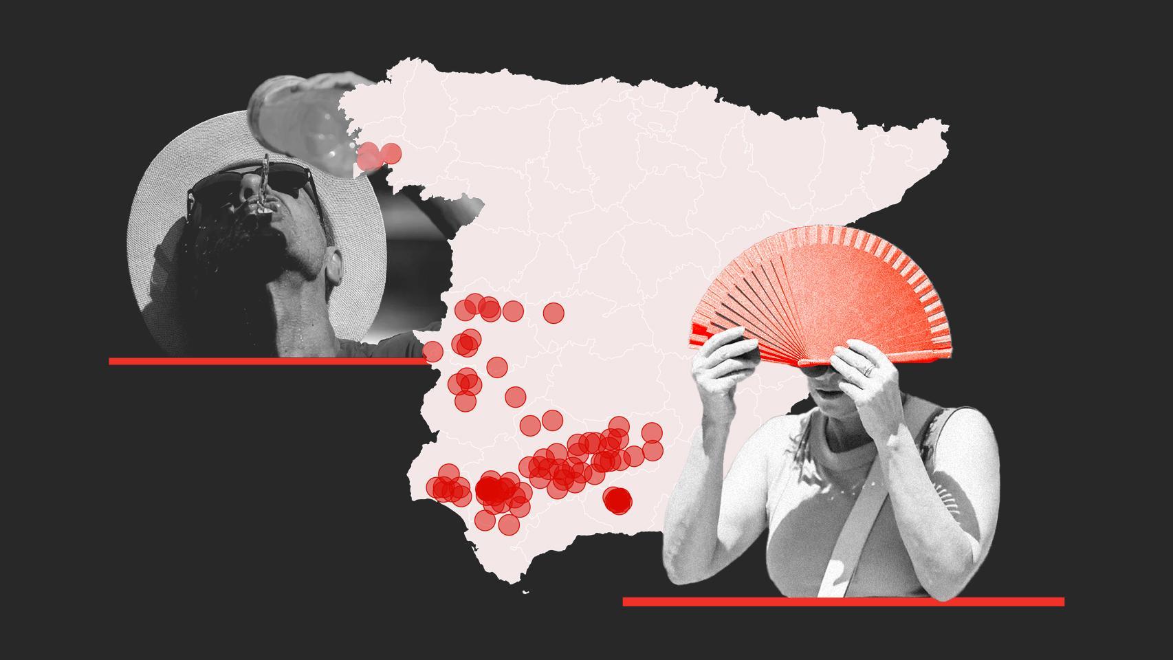 Los 107 pueblos en España que superarán los 40 ºC en el primer día de la ola de calor: por qué hay cuatro en Galicia