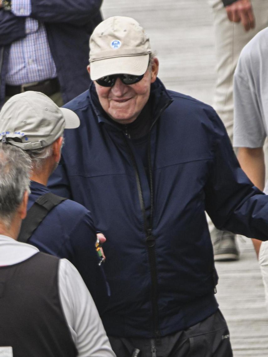 El rey Juan Carlos en las regatas en mayo pasado.