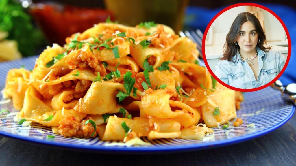 La cocinera Paula Casado en un montaje de El Español