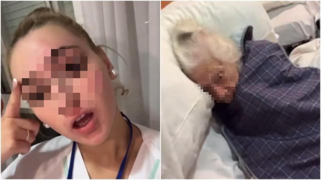 A la izquierda, Lorena. A la derecha, la anciana vejada en la residencia de Azuqueca de Henares.