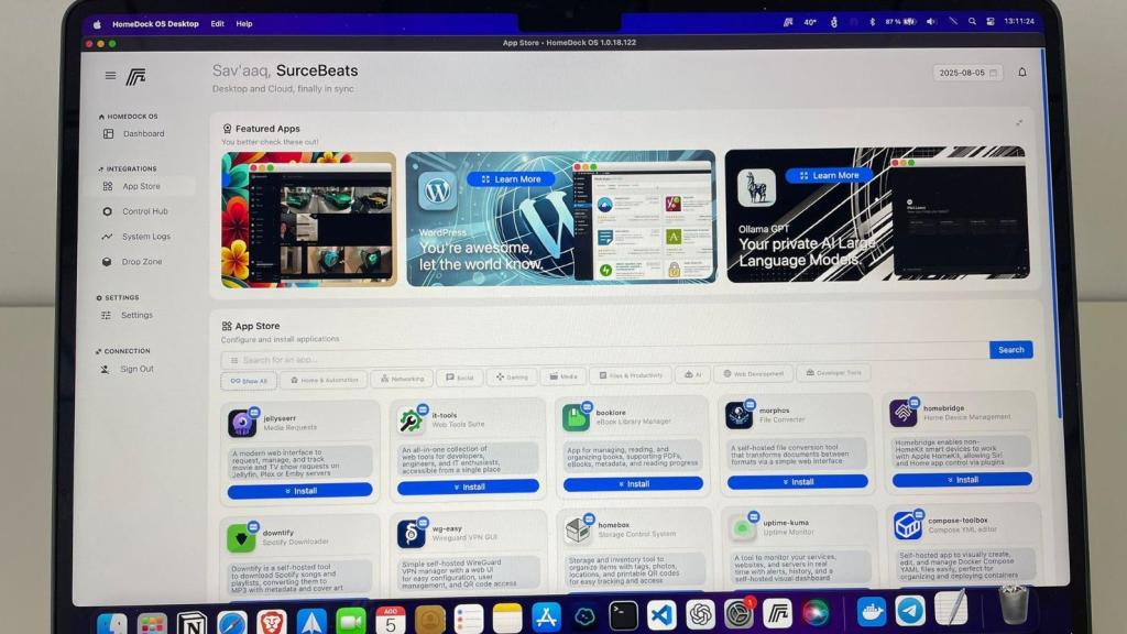 La nube de HomeDock OS.