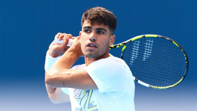 Carlos Alcaraz, entrenando en Cincinnati
