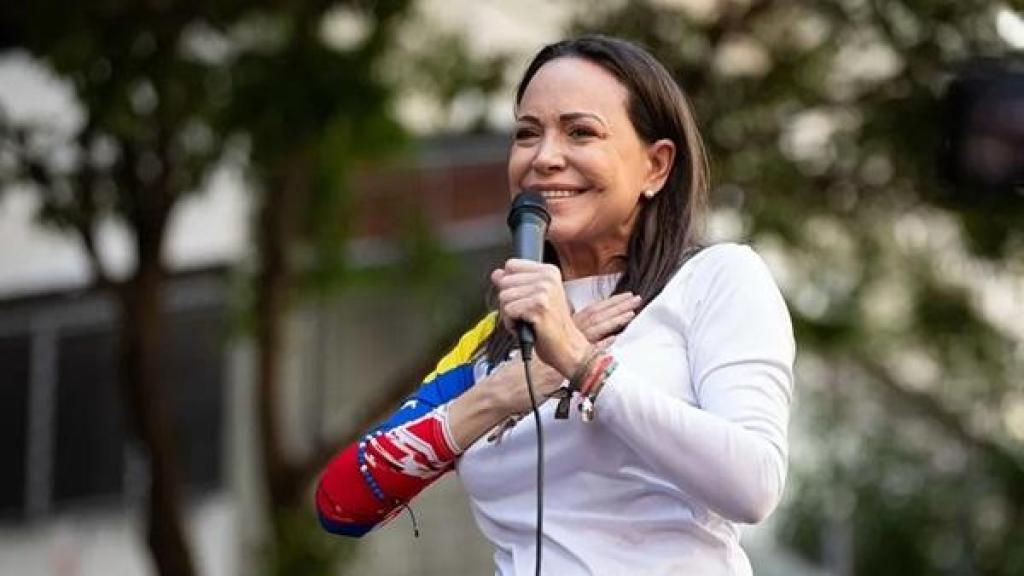 María Corina Machado durante un acto de campaña el año pasado en Caracas.