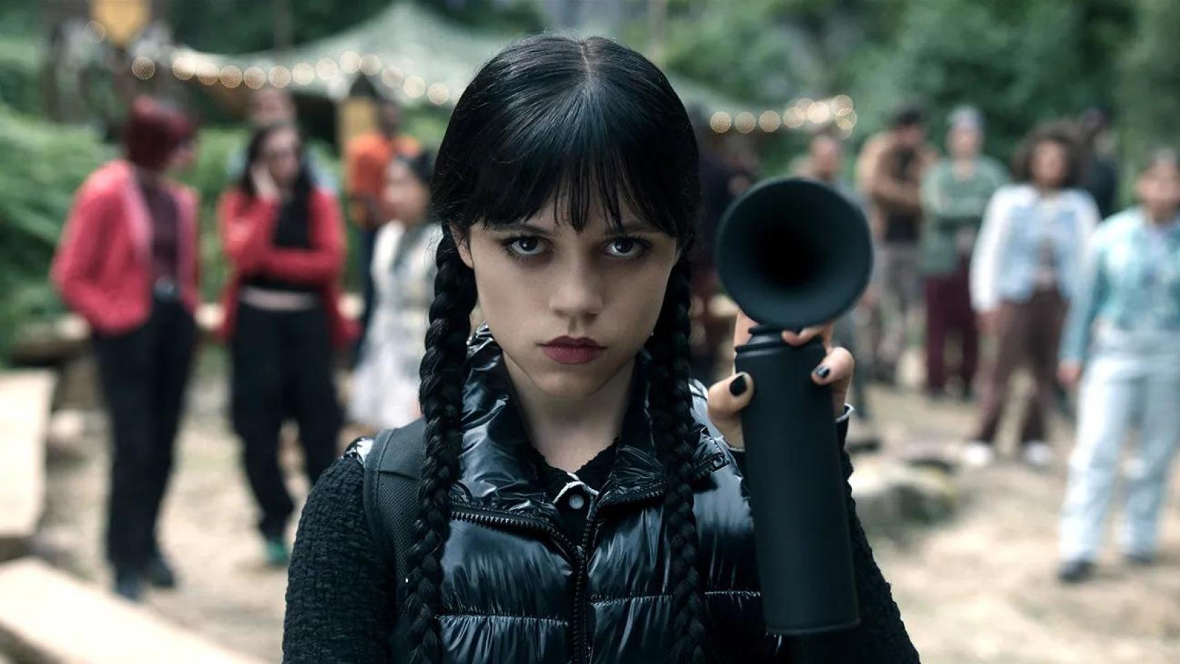 Jenna Ortega en una escena de la segunda temporada de 'Miércoles'.