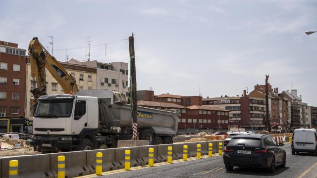 Obras en la A-5.
