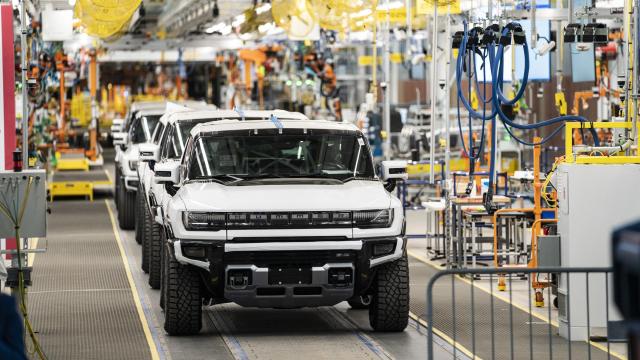Línea de montaje del Hummer eléctrico