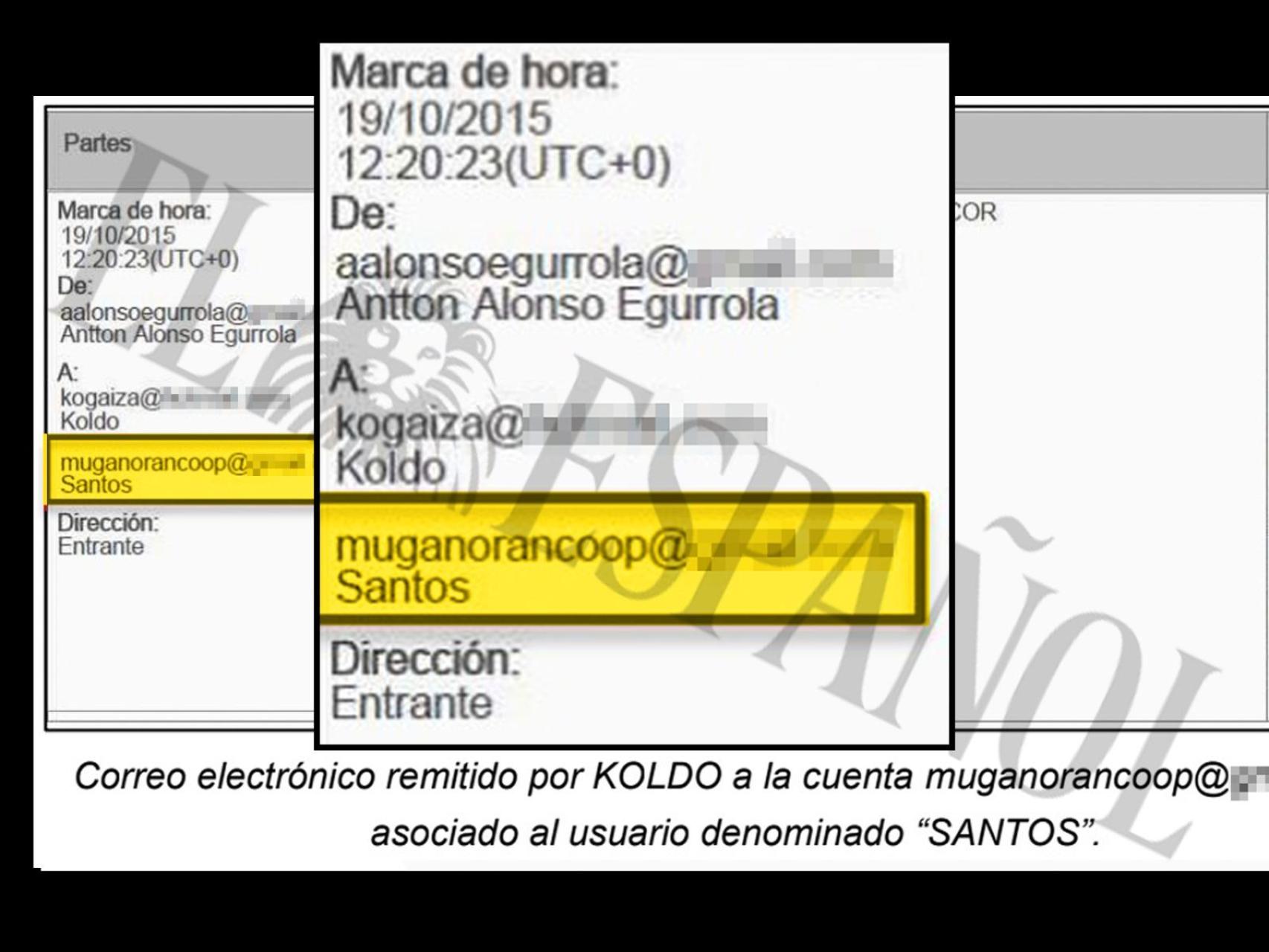 Cerdán tenía correo propio en Noran con el alias de  El Pequeño : Antxon le informaba de sus negocios comunes