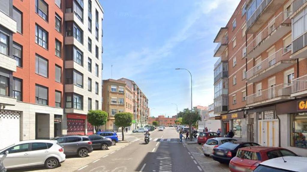 Calle de Palencia donde ha tenido lugar el atropello
