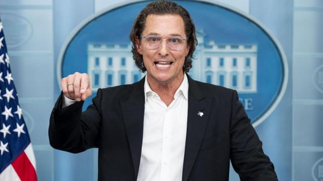 El actor Matthew McConaughey durante un acto.