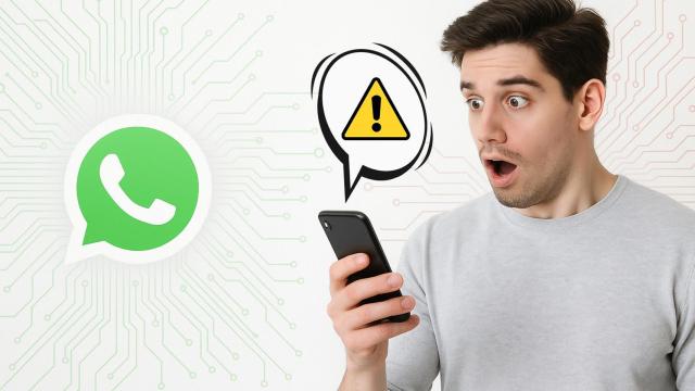 Persona viendo su teléfono sorprendida.