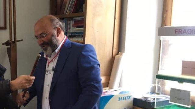 Porfirio Díez en su reeleción como alcalde de Burón (León).