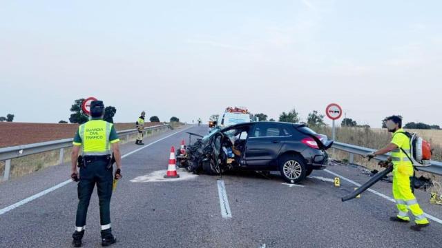 Así quedó el coche involucrado en el accidente