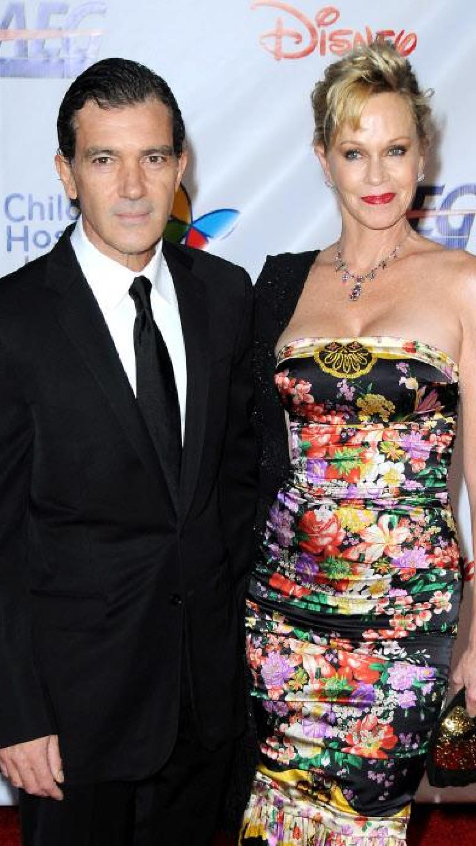 Antonio Banderas and Melanie Griffith, in Los Angeles, in an image of 2012.