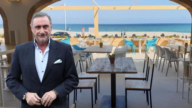 Montaje de Carlos Herrera en el restaurante de Dénia.