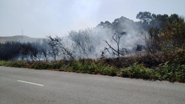 Imagen del incendio en Os Rosales.