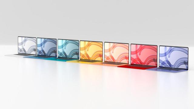 MacBook Air con colores.