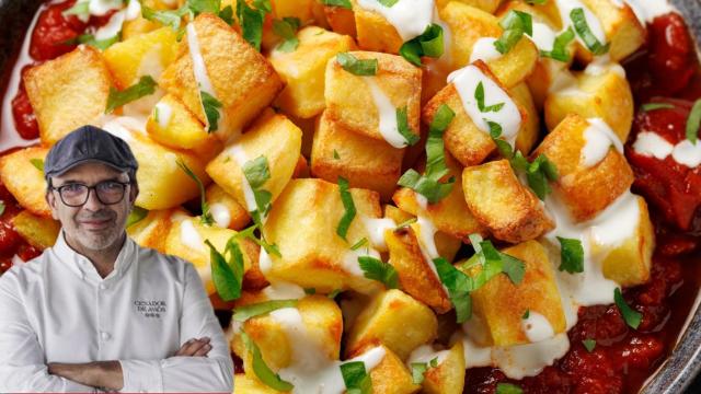 Jesús Sánchez, chef, en un montaje de El Español