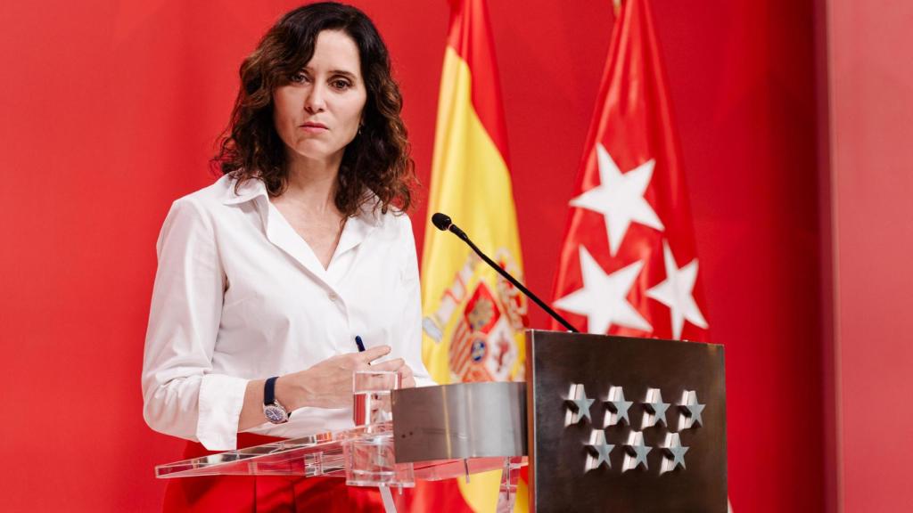 Isabel Díaz Ayuso durante un acto de la Comunidad de Madrid.