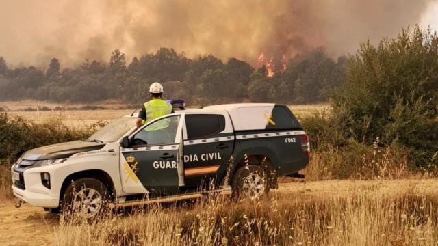imagen del incendio de Puercas (Zamora)