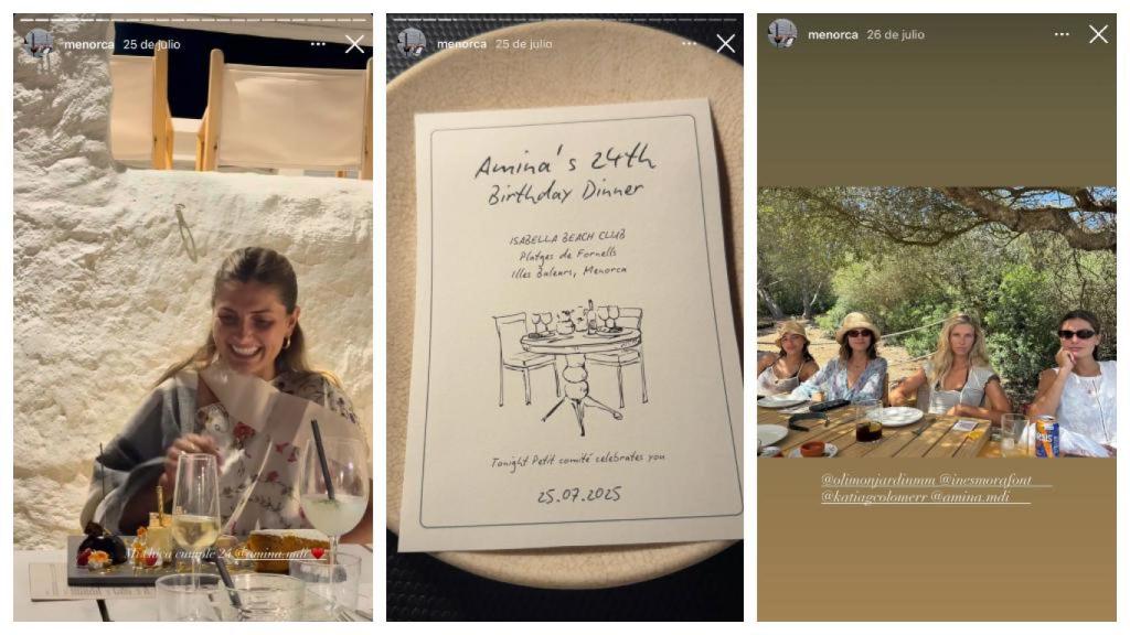 Fotografías de cumpleaños y vacaciones de Amina en Menorca.