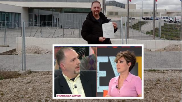 Francisca Javier con la denuncia en el Juzgado y abajo el momento tenso del programa