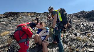 La Guardia Civil rescata a dos montañeros heridos en el Aneto (Huesca) tras resbalar por la pendiente del glaciar