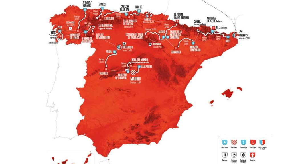 Recorrido de La Vuelta 2025.