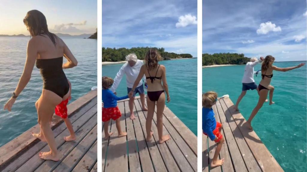 Alejandra Silva y Richard Gere, con sus hijos a imagen de sus redes sociales.