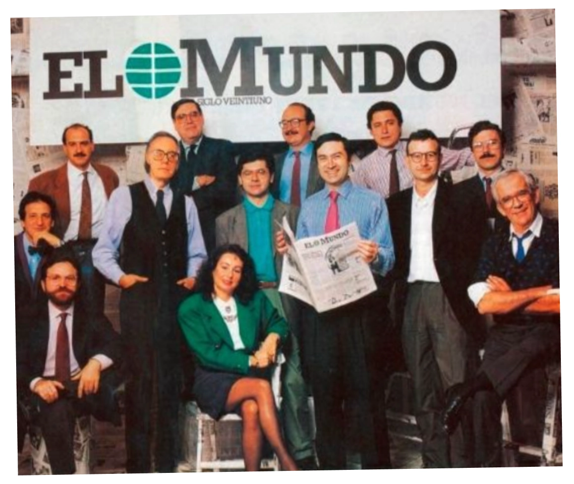 Fotografía de los fundadores de 'El Mundo' en 1989