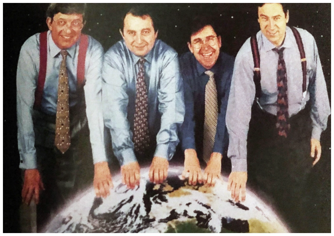 Los fundadores de 'El Mundo'. De izquierda a derecha: Alfonso de Salas, Balbino Fraga, Fernando Lázaro y Pedro J. Ramírez.