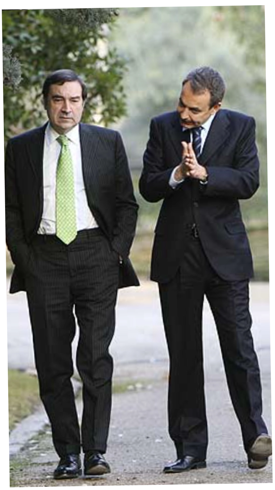 Pedro J. Ramírez junto al expresidente del Gobierno, José Luis Rodríguez Zapatero.