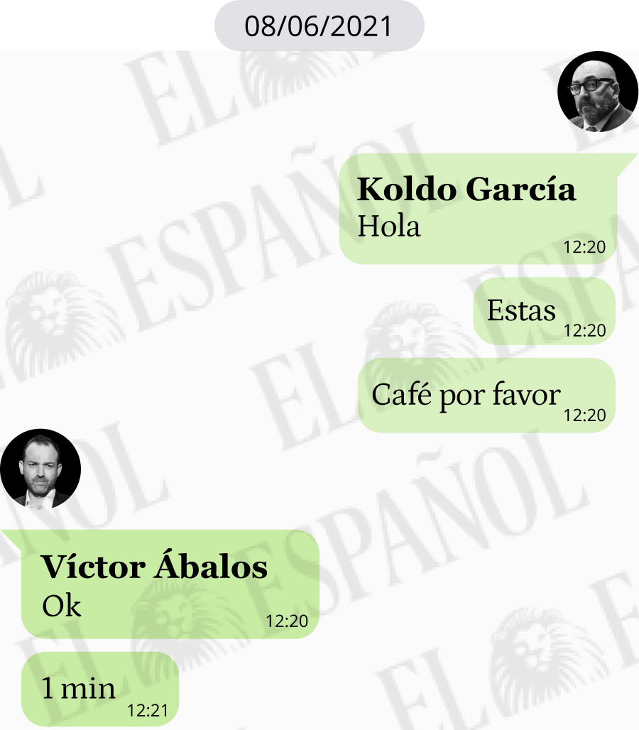 Conversación entre Koldo García y Víctor Ábalos
