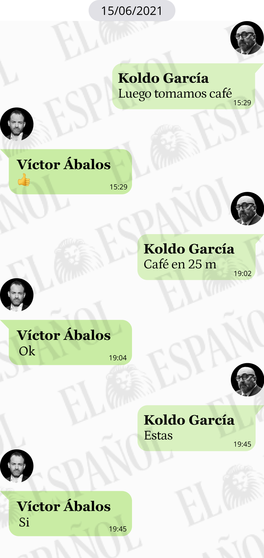 Conversación entre Koldo García y Víctor Ábalos