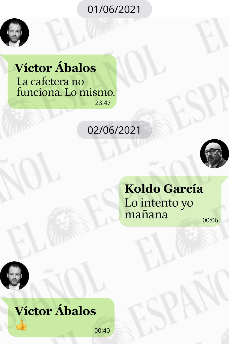 Conversación entre Koldo García y Víctor Ábalos