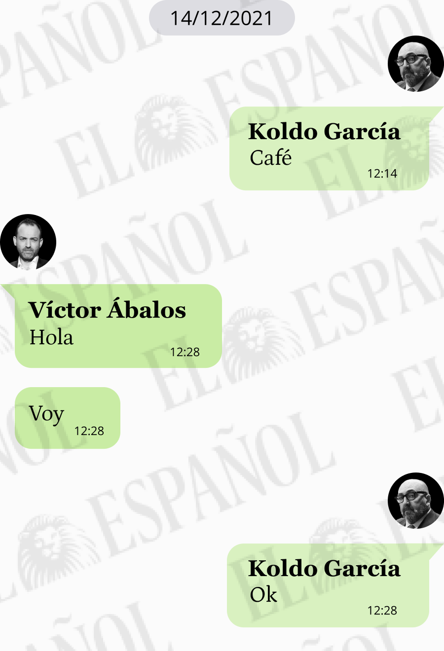 Conversación entre Koldo García y Víctor Ábalos