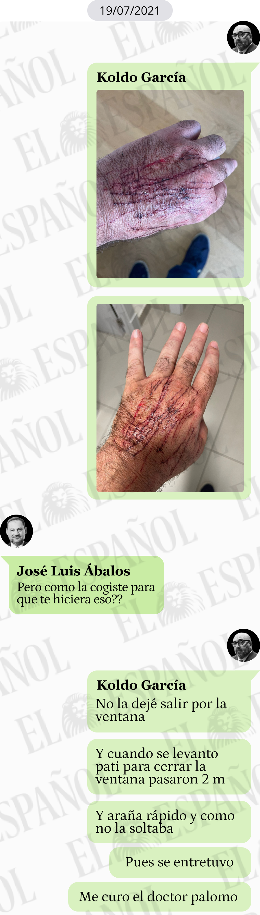 Conversación entre José Luis Ábalos y Koldo García