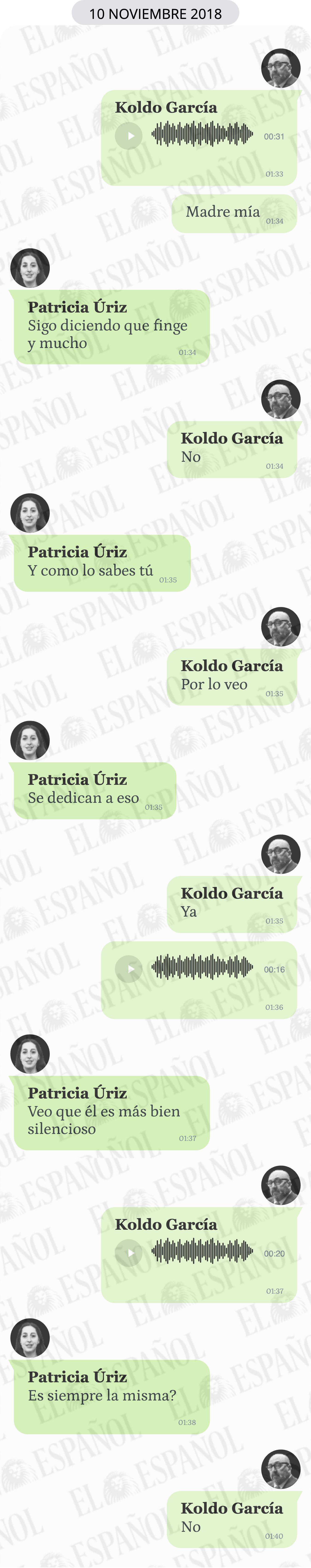 Conversación entre Patricia Úriz y Koldo García