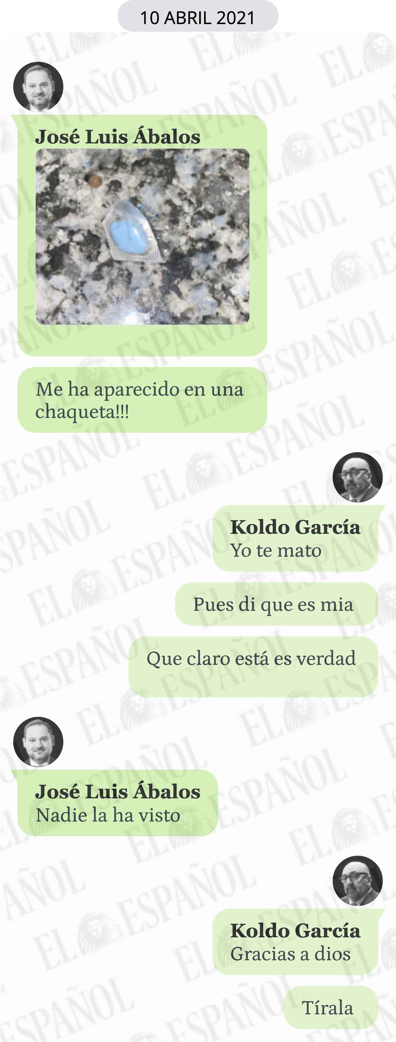 Conversación entre José Luis Ábalos y Koldo García